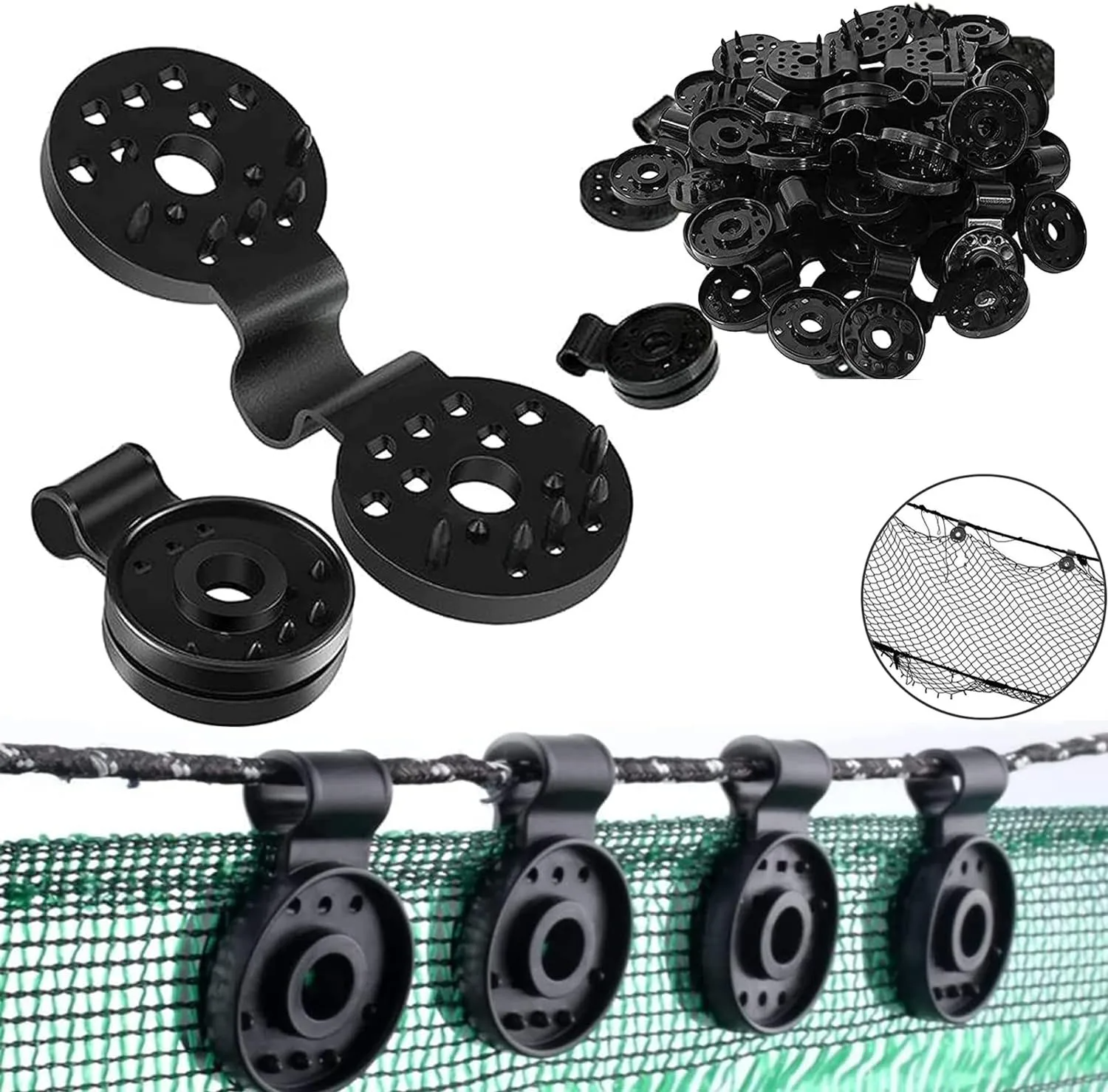 ClothClips - 50 Stuks Schaduwdoekgaas-Afdekklemmen