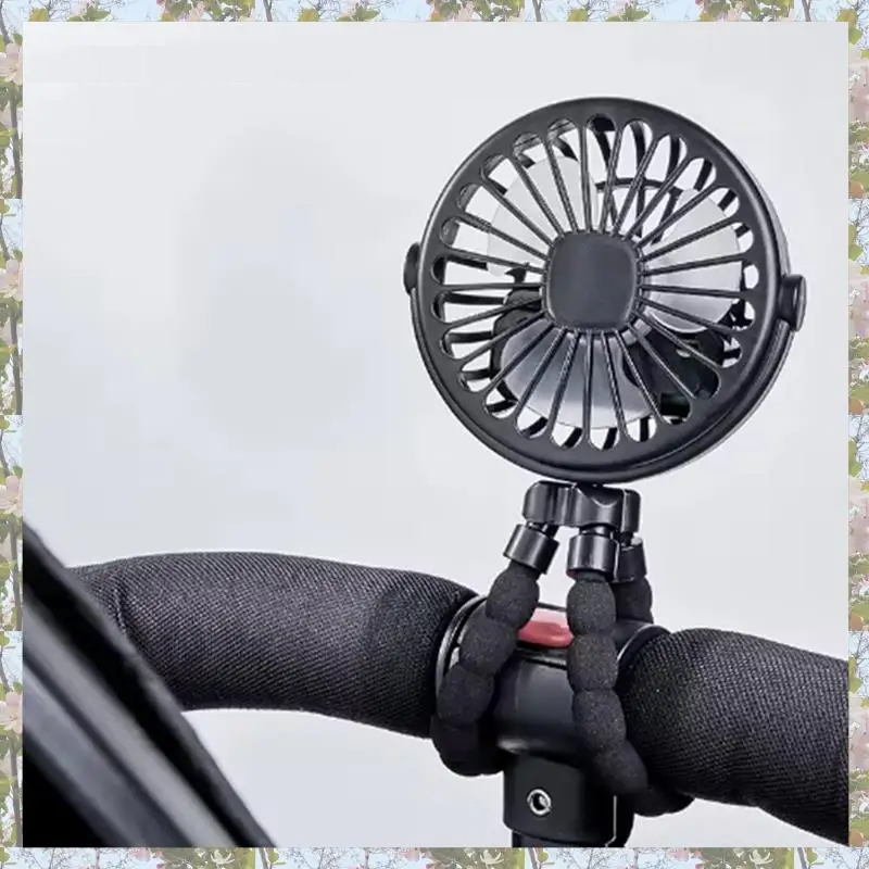 OctoposFan 2+1 GRATIS: Draagbare Usb Oplaadbare Ventilator Met Statief Clip