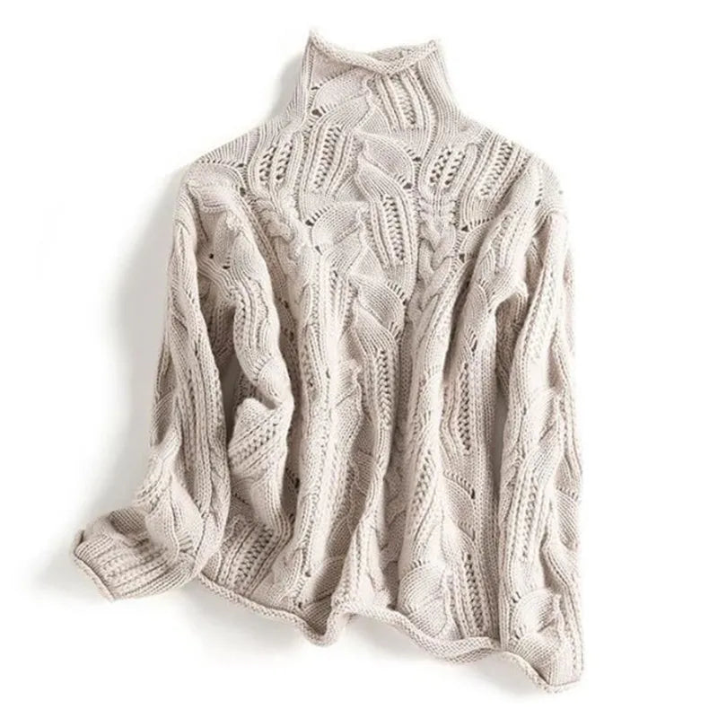 Marcatino™ | Stijlvolle Herfst en Winter Ontwerp Holle Twist Wollen Trui voor Vrouwen