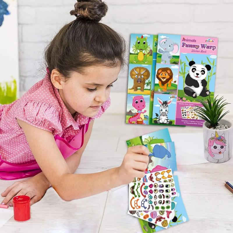 StickersBook 2+1 GRATIS: DIY Stickerboek Knutselen Voor Jongens En Meisjes