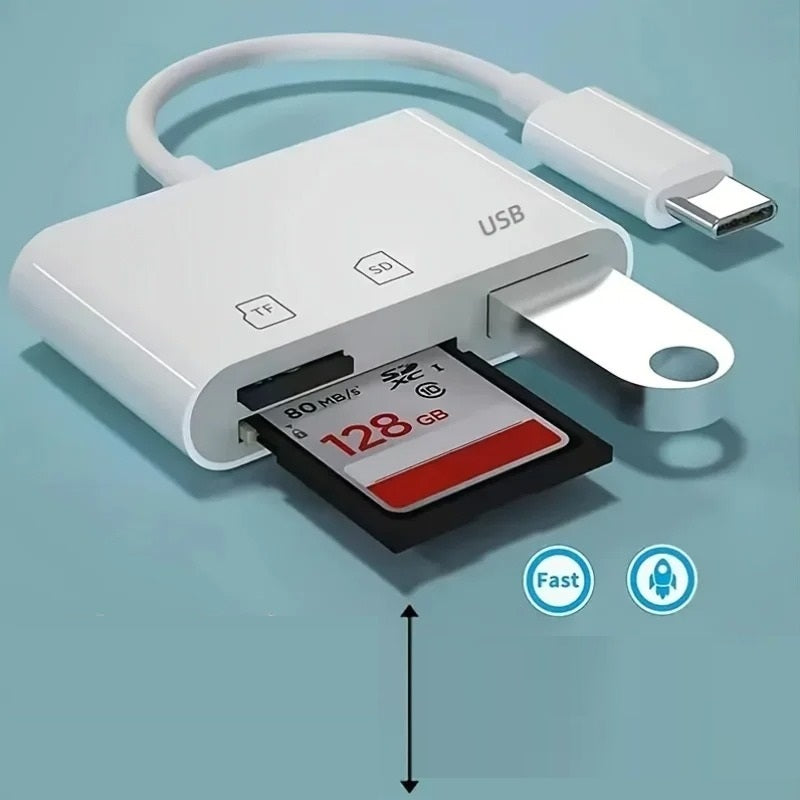 Marcatino™ CardReader: 3 in 1 Dubbel Poort Gadget Kaart Lezer