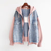 Marcatino™ | Vintage Denim Split Capuchon Casual Jas