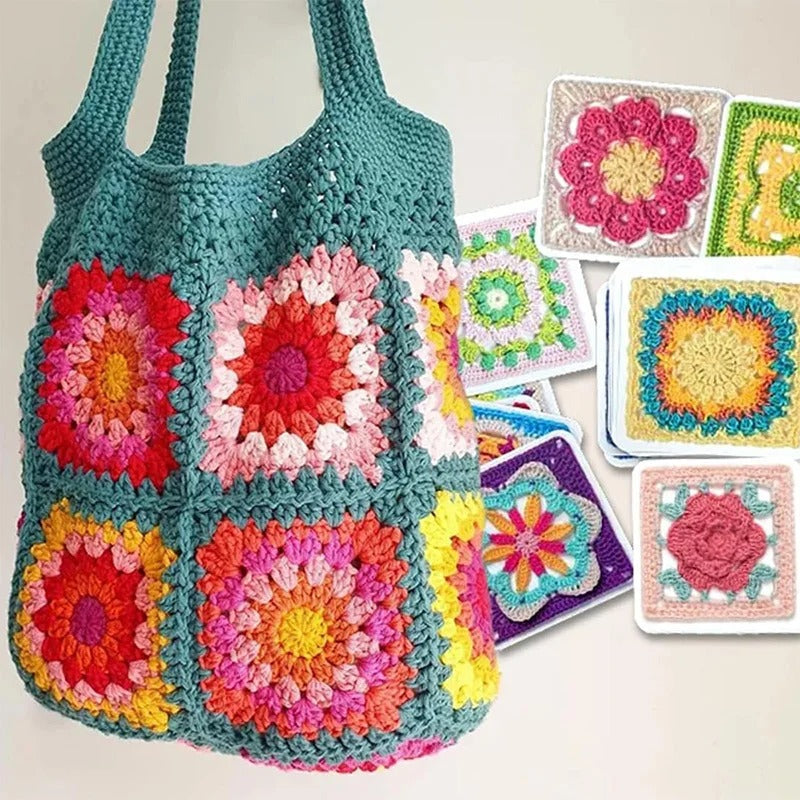 CrochetFun: Vierkante Brei Haakgidskaarten en Blokbordset