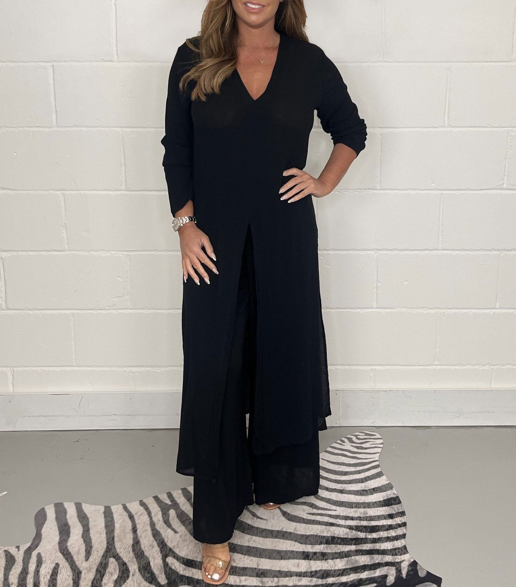 Marcatino™ | Casual 2-Delig Pak met Lange Top en Bijpassende Broek