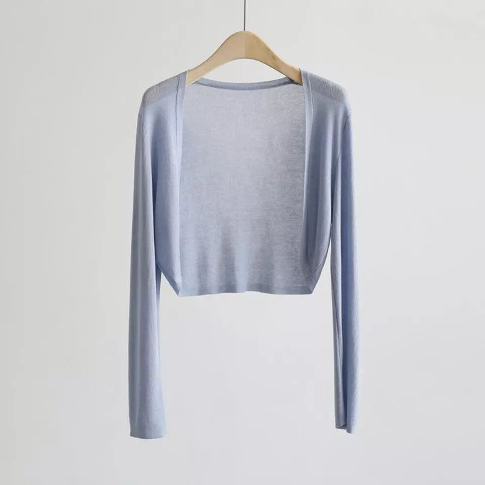Marcatino™ | Dun Ijs Zijde Sjaal Gebreid Vest voor Vrouwen