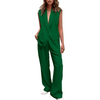StylishSet: Chique Mouwloze Blazer En Broek Stijlvol Set