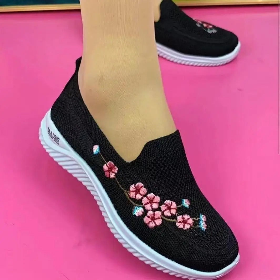 Marcatino™ | Dames Gebreide Geborduurde Ademende Mesh Sneakers