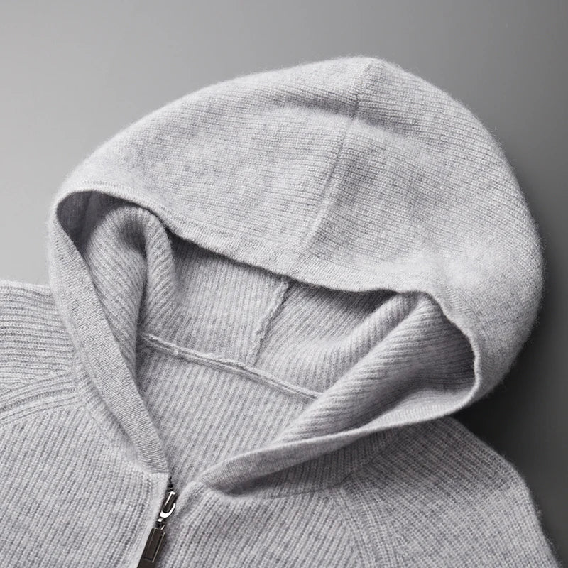 Marcatino™ | Herfst en Winter Verdikt Gebreid Herenvest met Capuchon