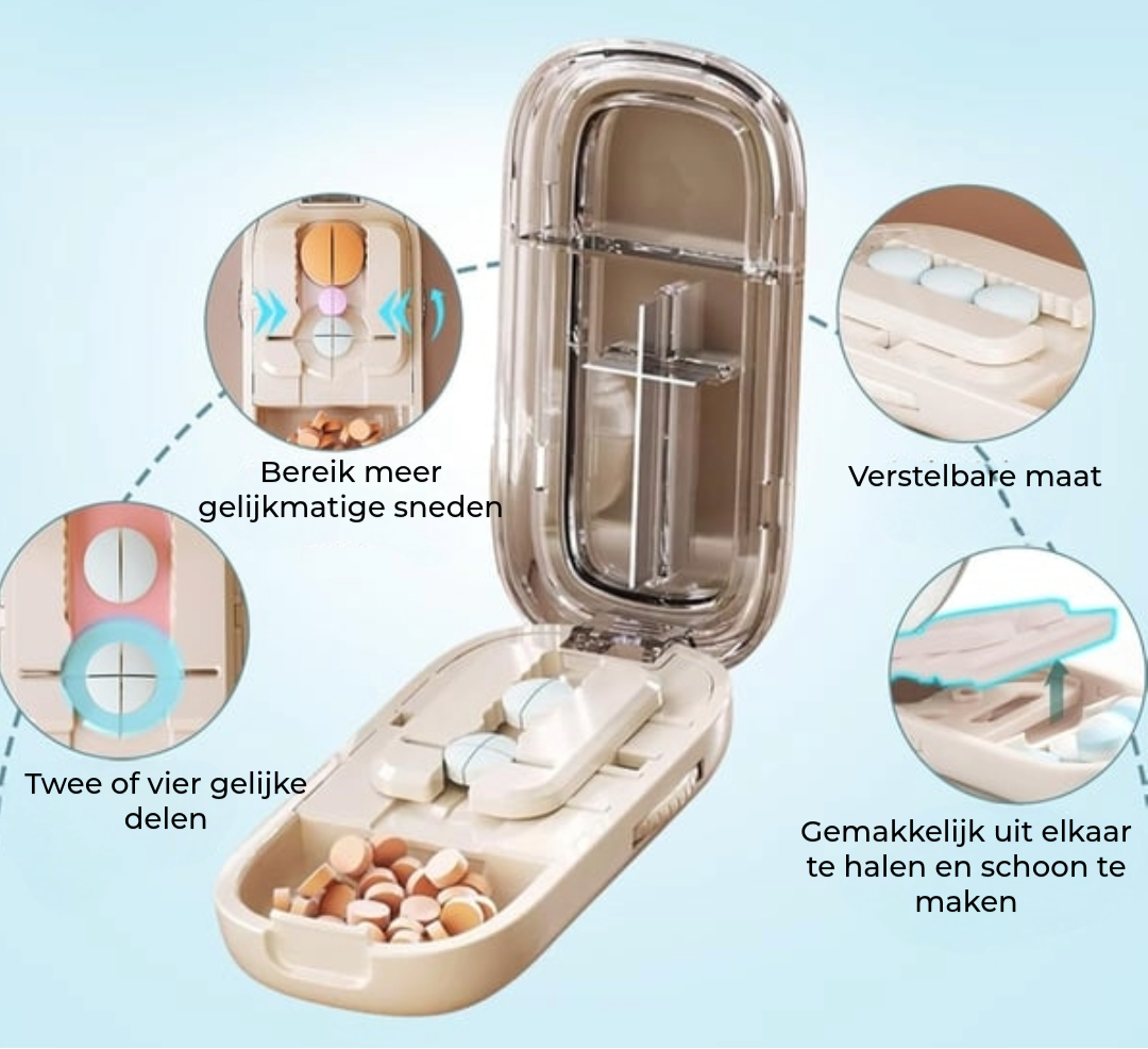 PillCutter 2+1 GRATIS - Veilig en Nauwkeurig Draagbare Pillensnijder