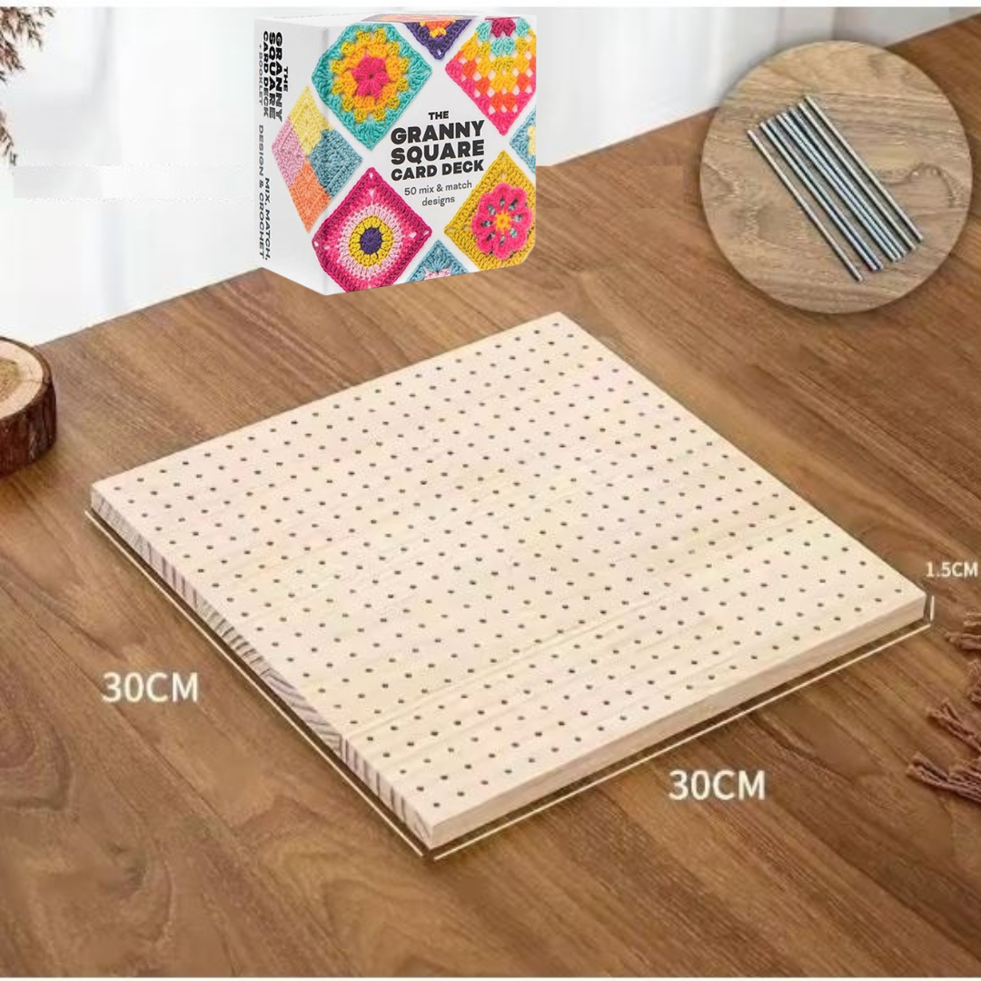CrochetFun: Vierkante Brei Haakgidskaarten en Blokbordset