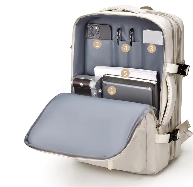 Marcatino™ TravelBackpack: Groot Duurzaam en Waterdicht Reizen Rugzak