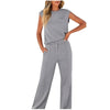 Marcatino™ ComfotableSet: Comfortabele Stijlvolle Met Mouwloze Top En Broek Set