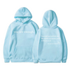 Sweatshirt: Hoodie Met Voor En Achterkant Opdruk Bericht