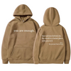 Sweatshirt: Hoodie Met Voor En Achterkant Opdruk Bericht