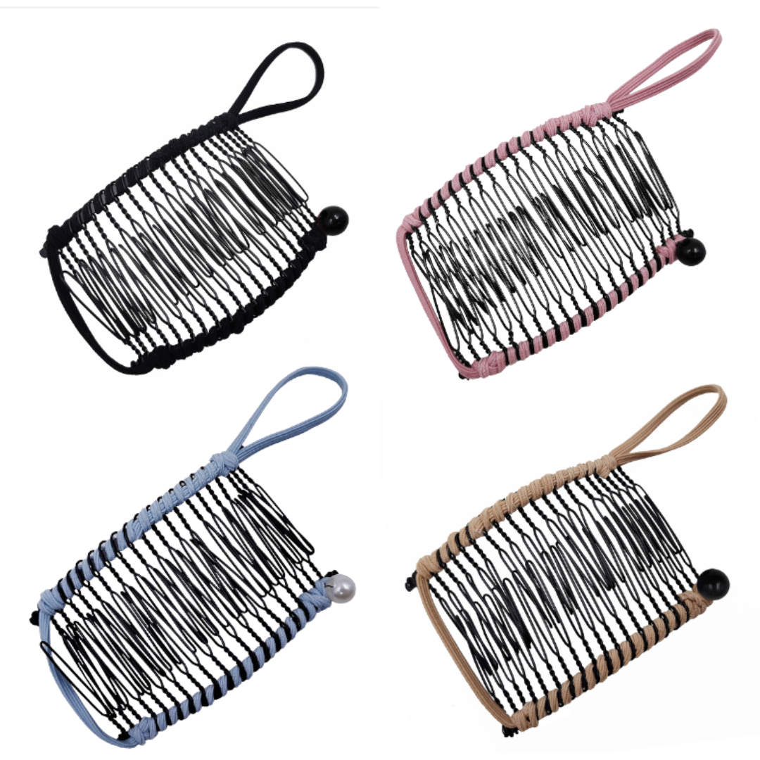 HairClip 2+1 GRATIS - Banana Klassieke Rekbare 20 Tanden Retro Haarclip