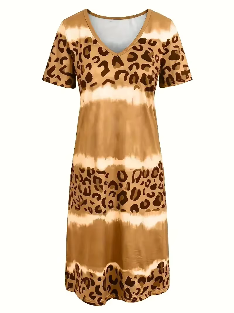 Marcatino™ LeopardDress: Dames Luipaard Print Jurk