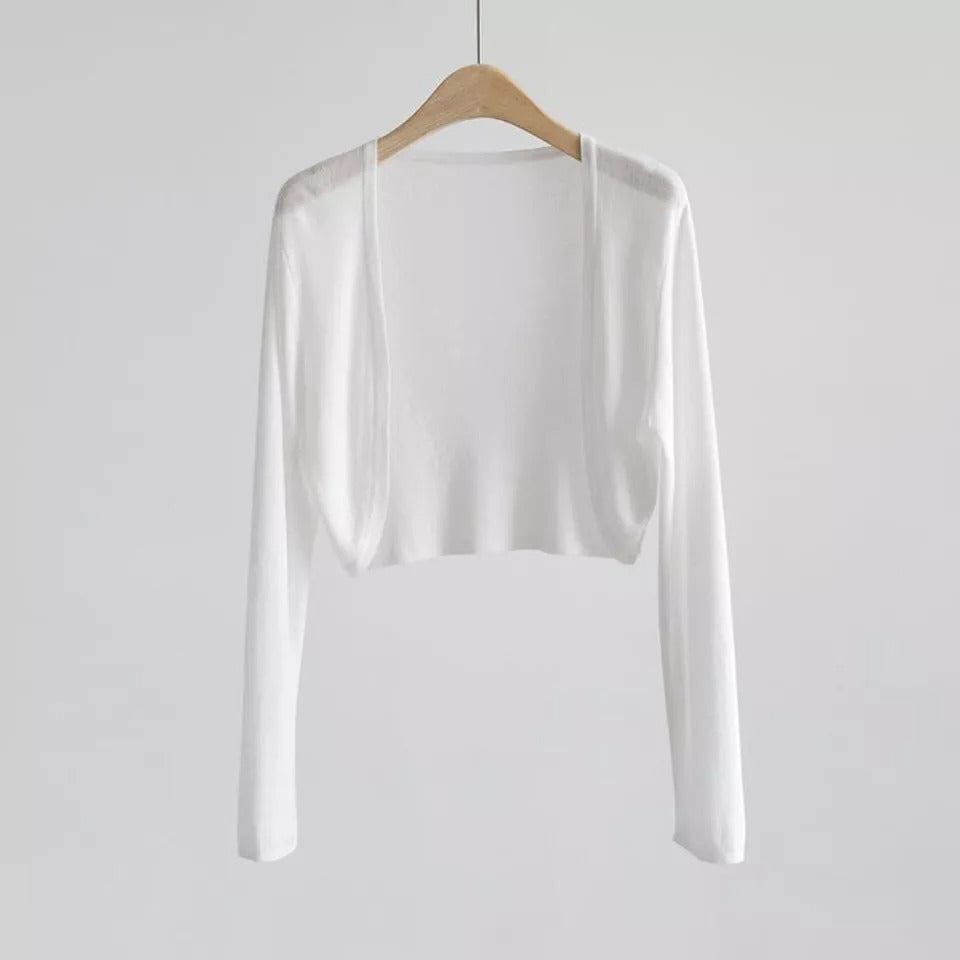 Marcatino™ | Dun Ijs Zijde Sjaal Gebreid Vest voor Vrouwen