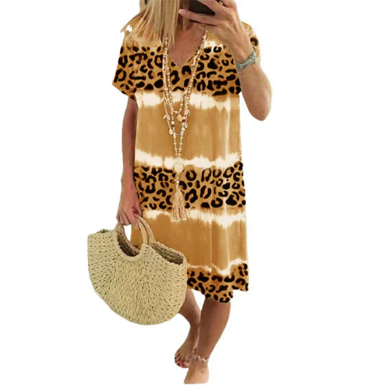Marcatino™ LeopardDress: Dames Luipaard Print Jurk