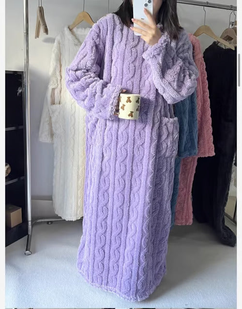 Marcatino™ | Winter Knusse Koraal Fluwelen Jurk