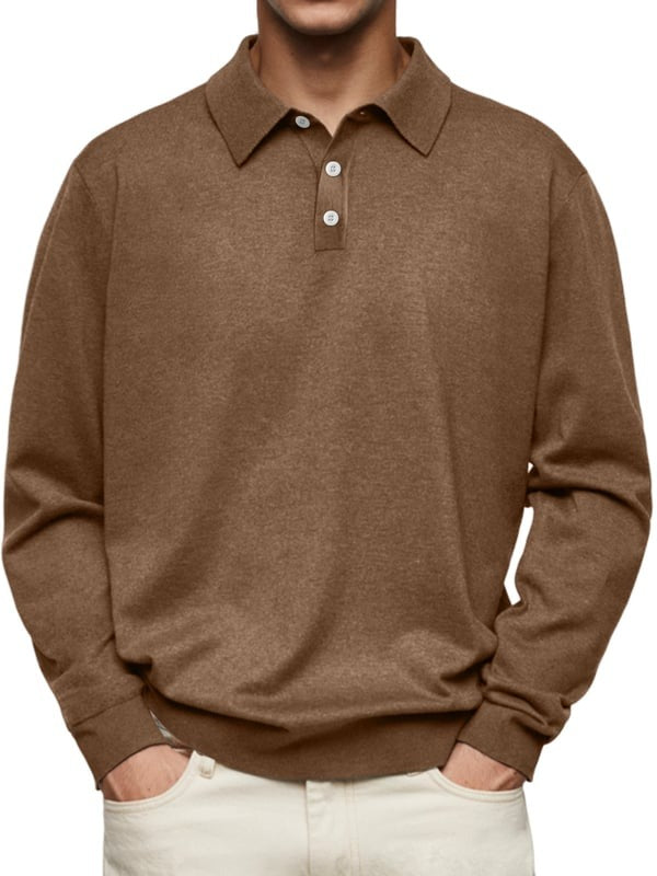Marcatino™ | Casual en Comfortabele Lange Mouwen Heren Poloshirt