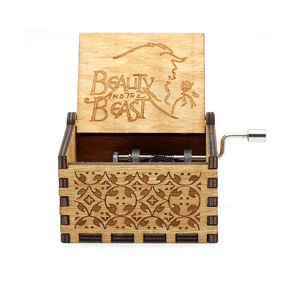 MusicBox 1+1 GRATIS - Hand Zwengel Houten Muziekdoos