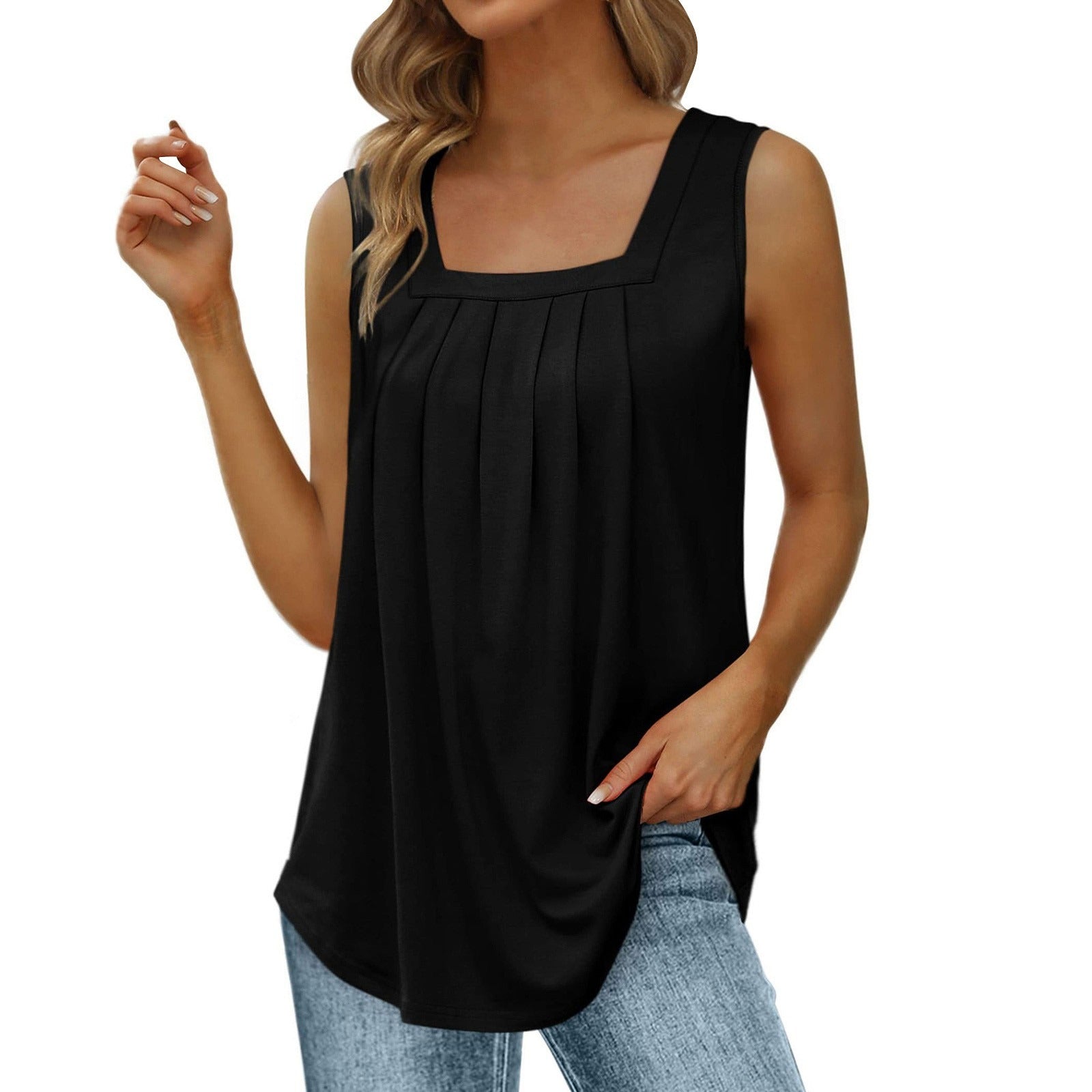 Marcatino™ | Vierkante Hals Mouwloze Tank Top