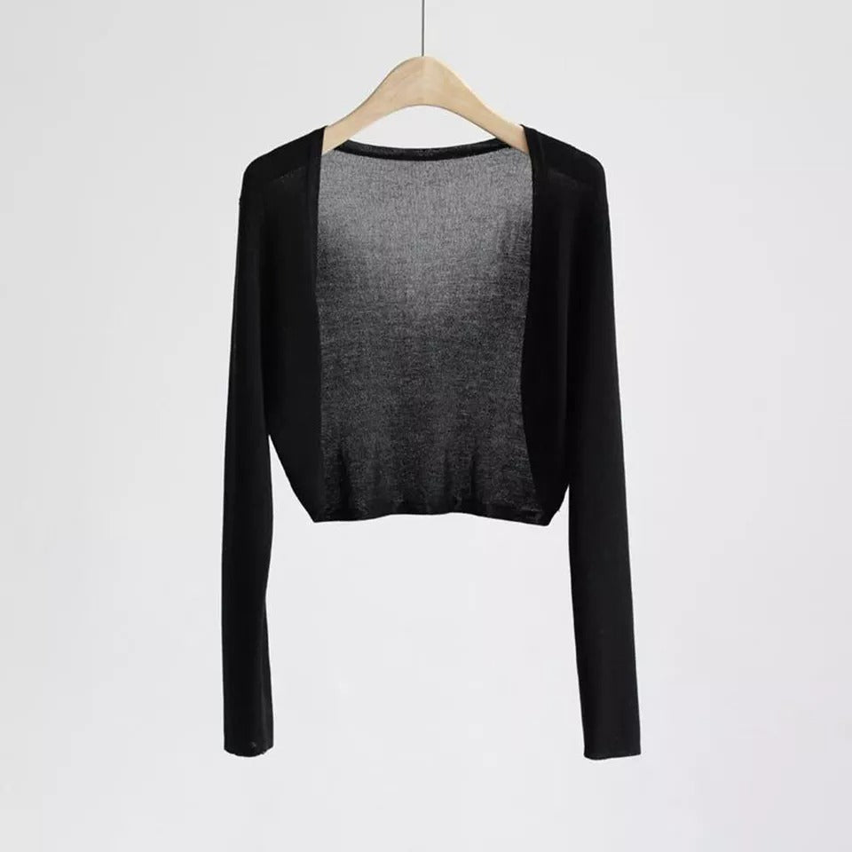 Marcatino™ | Dun Ijs Zijde Sjaal Gebreid Vest voor Vrouwen