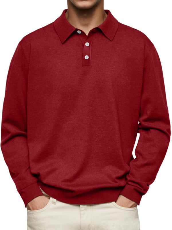 Marcatino™ | Casual en Comfortabele Lange Mouwen Heren Poloshirt