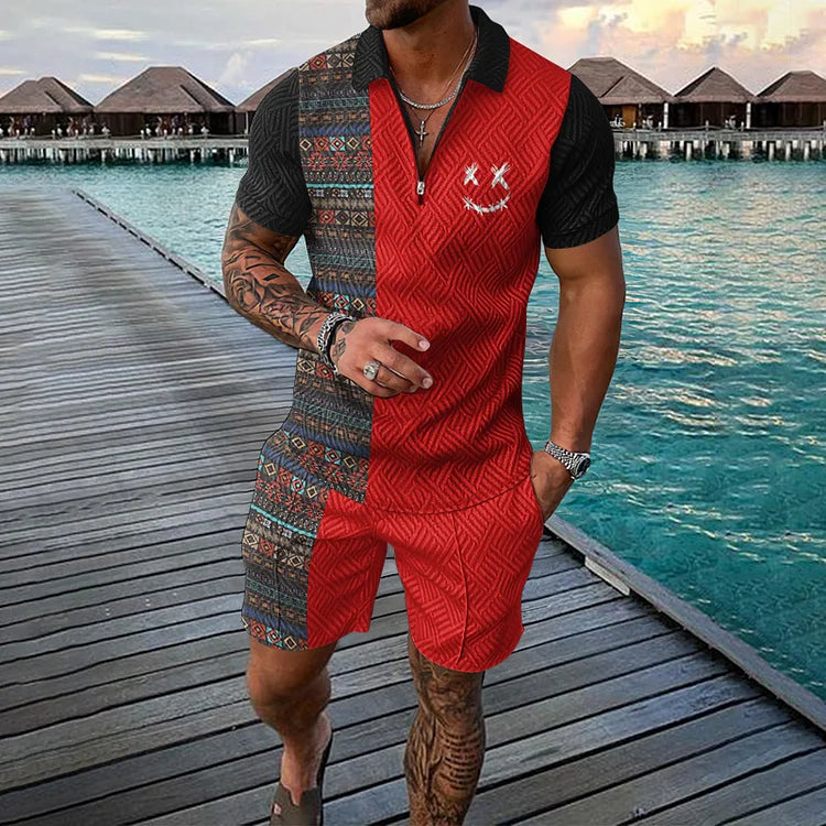 Marcatino™ | 2-Delig Poloshirt En Korte Set