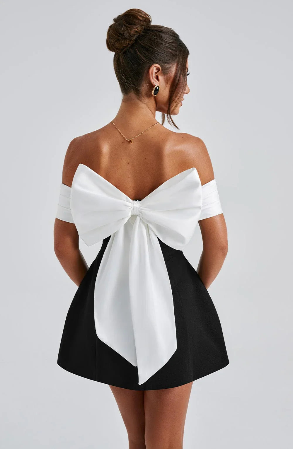 Marcatino™ | Mini Jurk Wit/Zwart