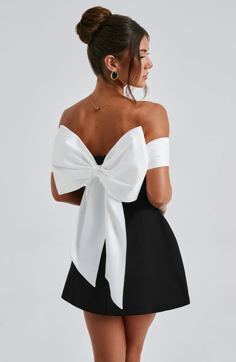 Marcatino™ | Mini Jurk Wit/Zwart