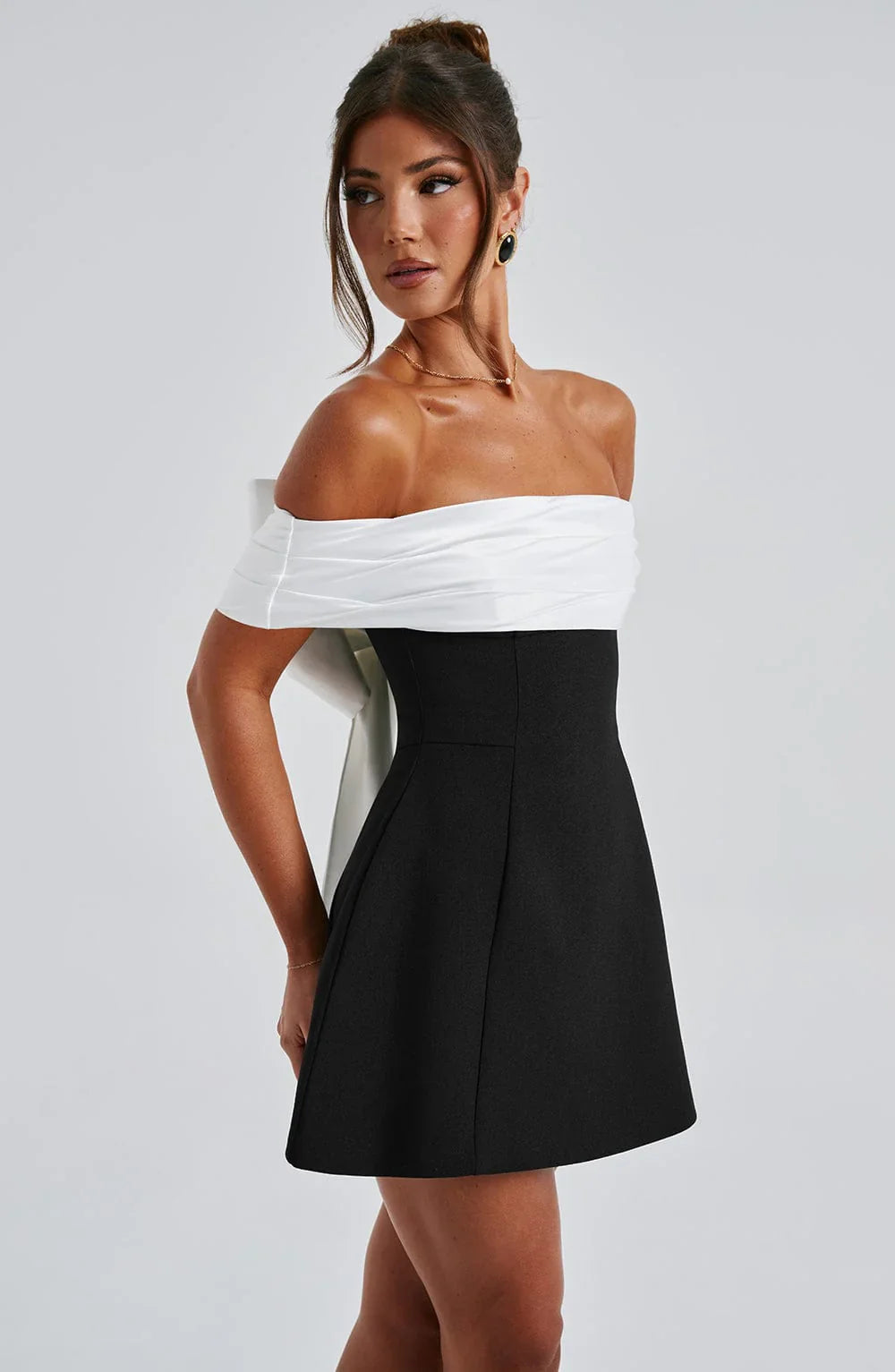 Marcatino™ | Mini Jurk Wit/Zwart