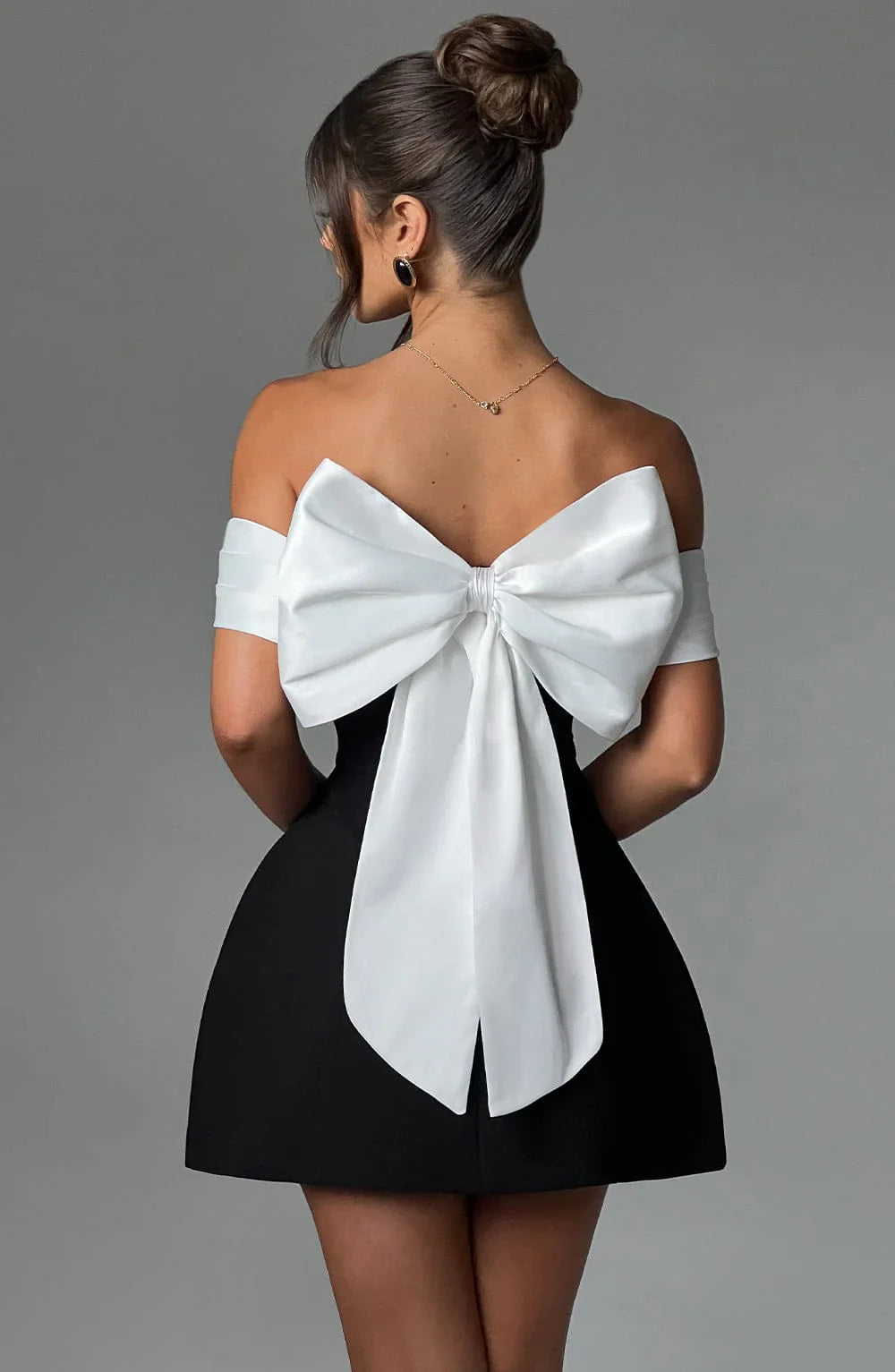 Marcatino™ | Mini Jurk Wit/Zwart