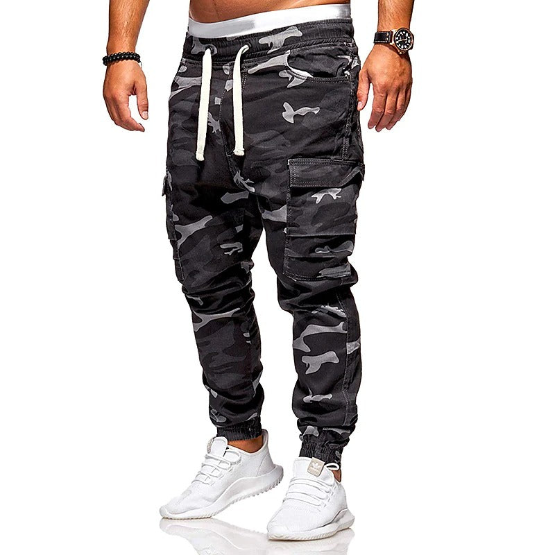 Marcatino™ | Koord Elastische Taille Camouflage Sweatpants Sportieve Jogger Met Meerdere Zakken
