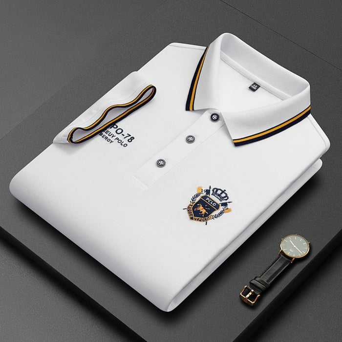 Marcatino™ | Solide Kleur Zakelijke Geborduurd Poloshirt