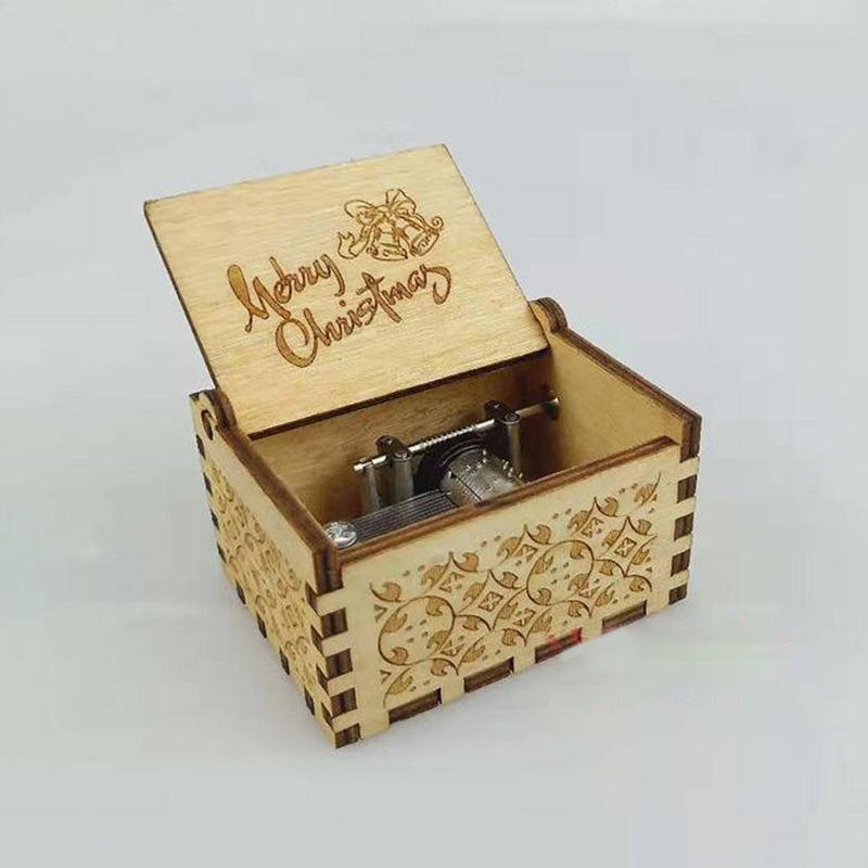 MusicBox 1+1 GRATIS - Hand Zwengel Houten Muziekdoos
