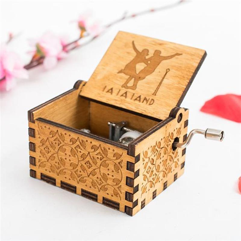 MusicBox 1+1 GRATIS - Hand Zwengel Houten Muziekdoos