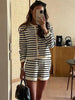 Marcatino™ Mykonos Gestreept Vest & Korte Broek met Gouden Knop