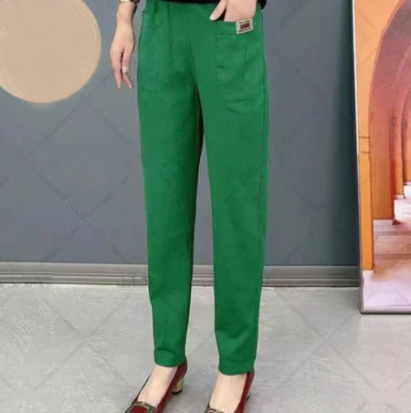 Marcatino™ CottonPants: Casual Katoenen Elastische Damesbroek