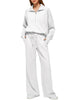 Marcatino™ | Dames Effen Katoenen Tweedelige Rits Set