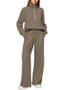 Marcatino™ | Dames Effen Katoenen Tweedelige Rits Set