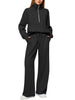 Marcatino™ | Dames Effen Katoenen Tweedelige Rits Set