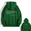 Sweatshirt: Hoodie Met Voor En Achterkant Opdruk Bericht