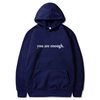 Sweatshirt: Hoodie Met Voor En Achterkant Opdruk Bericht