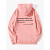 Sweatshirt: Hoodie Met Voor En Achterkant Opdruk Bericht