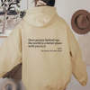 Sweatshirt: Hoodie Met Voor En Achterkant Opdruk Bericht