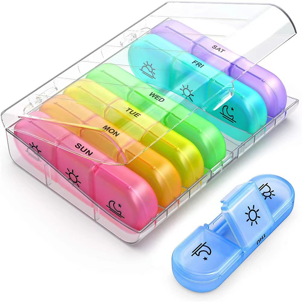 PillOrganizer 1+1 GRATIS: Draagbare Pilorganizer Dagelijkse En Wekelijkse Medicijnopslag
