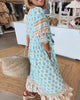Marcatino™ LongDress: Casual Lang Geplooide Feestjurk met Patroonprint