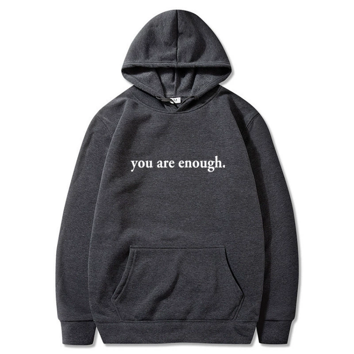 Sweatshirt: Hoodie Met Voor En Achterkant Opdruk Bericht