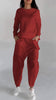 Marcatino™ Casual Ronde Hals Lang Mouw Tweedelig Kostuum